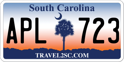 SC license plate APL723