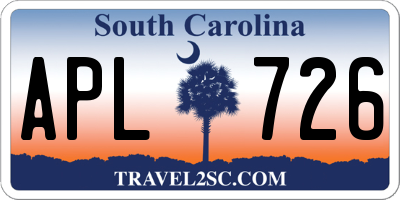 SC license plate APL726