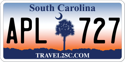 SC license plate APL727