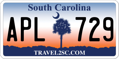 SC license plate APL729