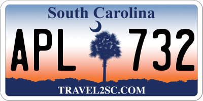 SC license plate APL732