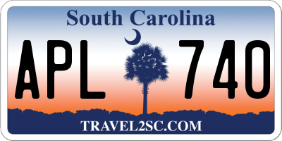 SC license plate APL740