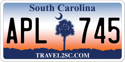 SC license plate APL745