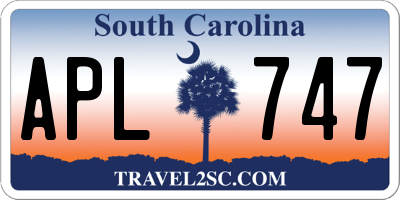 SC license plate APL747