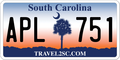 SC license plate APL751