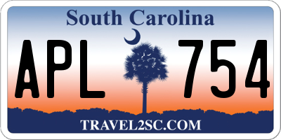 SC license plate APL754