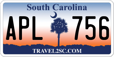 SC license plate APL756