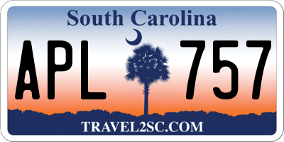 SC license plate APL757