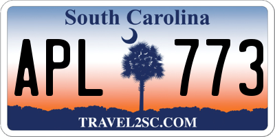 SC license plate APL773