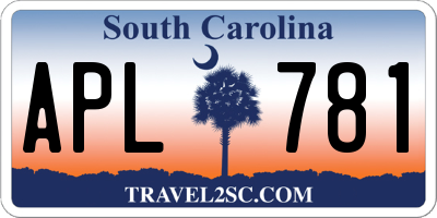 SC license plate APL781