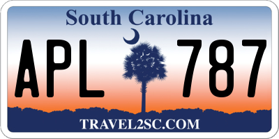 SC license plate APL787