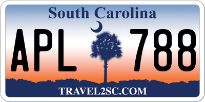 SC license plate APL788