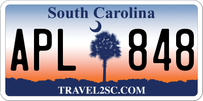 SC license plate APL848