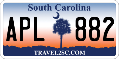 SC license plate APL882