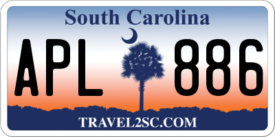 SC license plate APL886