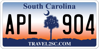 SC license plate APL904