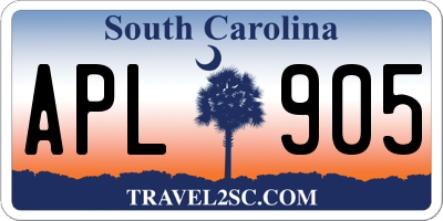 SC license plate APL905