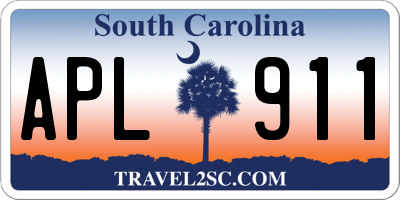 SC license plate APL911