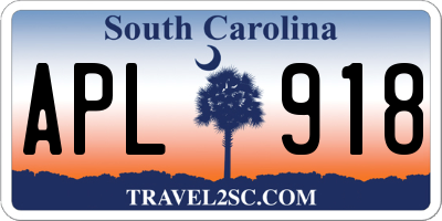 SC license plate APL918