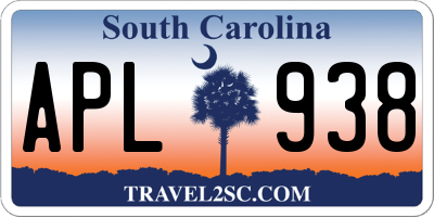 SC license plate APL938