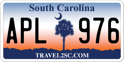 SC license plate APL976
