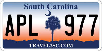 SC license plate APL977