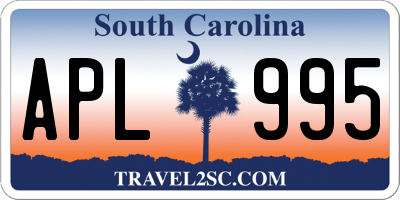 SC license plate APL995