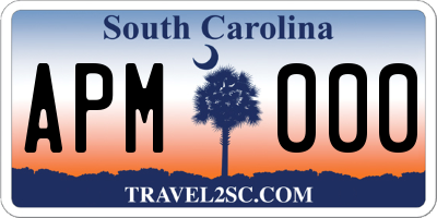 SC license plate APM000