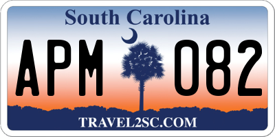 SC license plate APM082