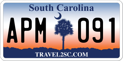SC license plate APM091