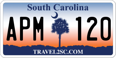 SC license plate APM120