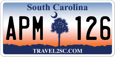 SC license plate APM126