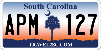 SC license plate APM127