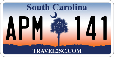 SC license plate APM141