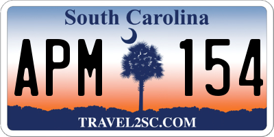 SC license plate APM154