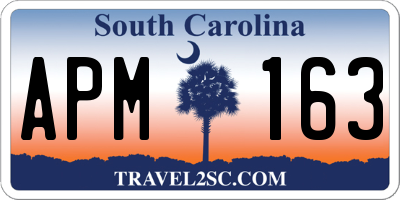 SC license plate APM163