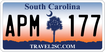 SC license plate APM177