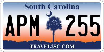 SC license plate APM255