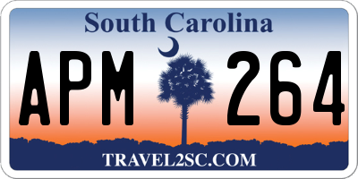 SC license plate APM264
