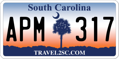 SC license plate APM317