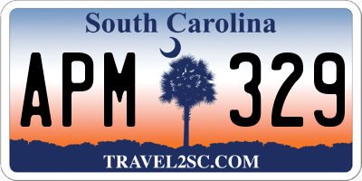 SC license plate APM329