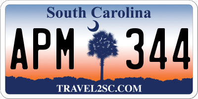 SC license plate APM344