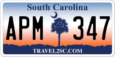 SC license plate APM347