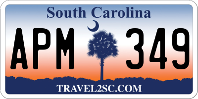 SC license plate APM349
