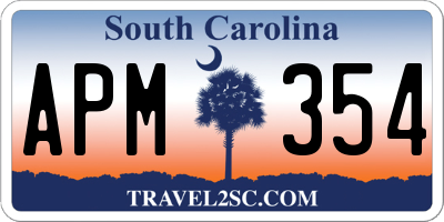 SC license plate APM354