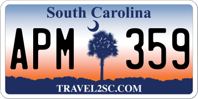 SC license plate APM359
