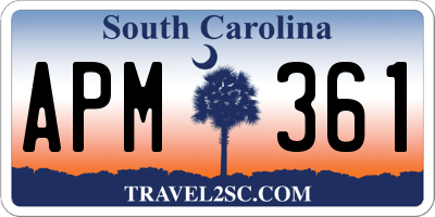 SC license plate APM361