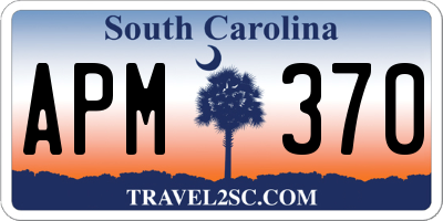 SC license plate APM370
