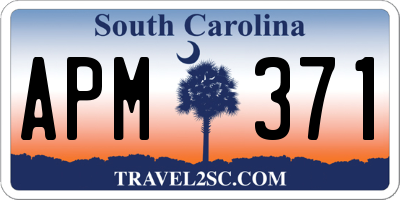 SC license plate APM371