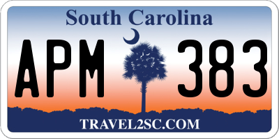 SC license plate APM383